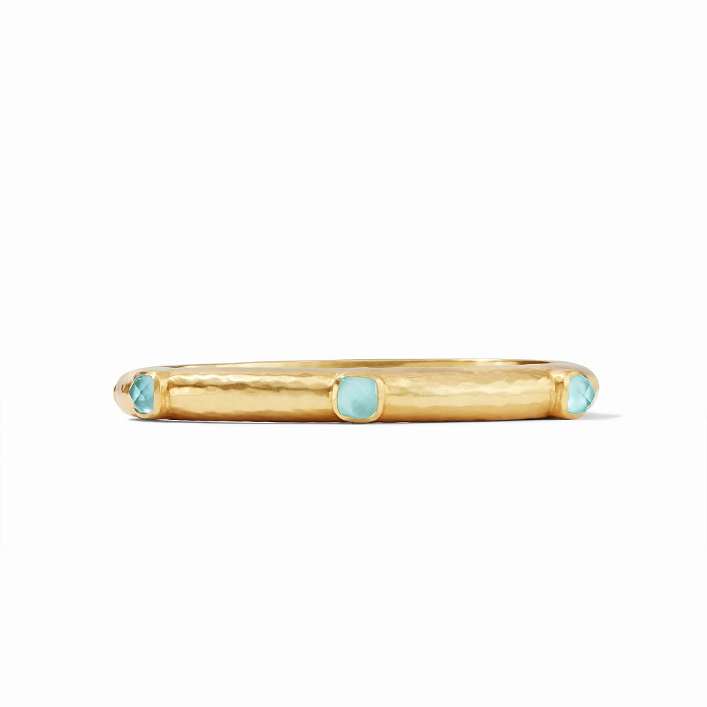 Julie Vos Catalina Hinge Bangle Jewelry - Imported Gemstone and Mother of Pearl Design