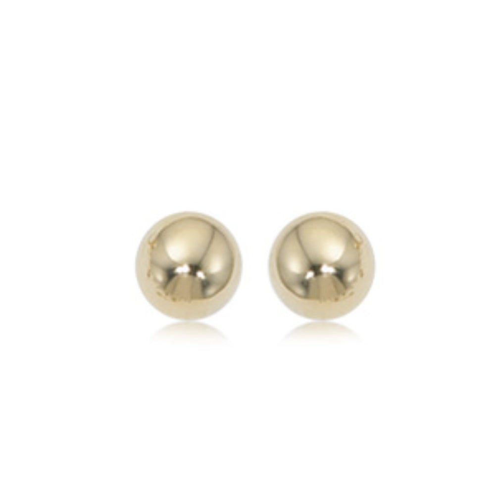 Exquisite 14k Gold 6mm Round Ball Stud Earrings for Timeless Jewelry Collection