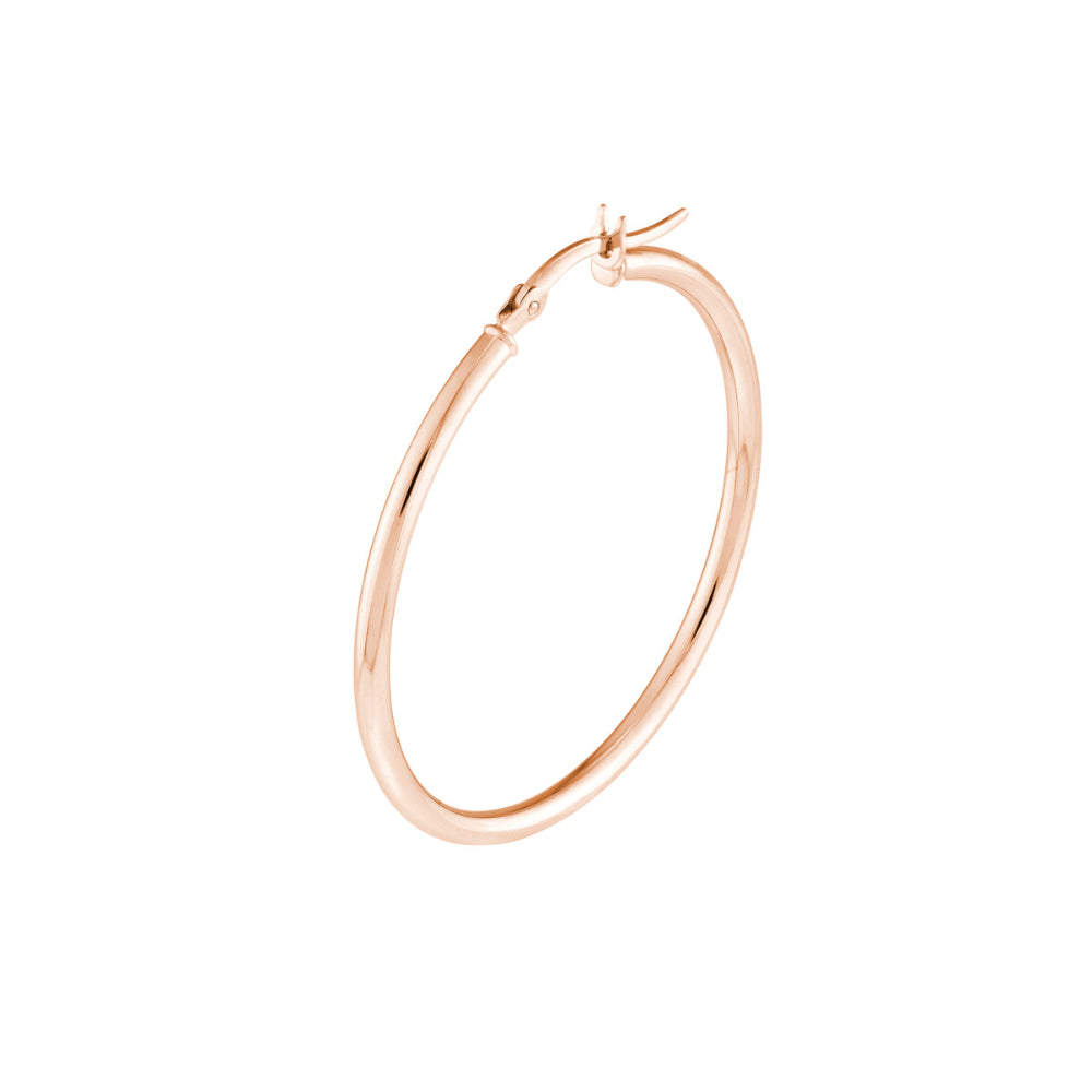 Stylish 14k Rose Gold Circular Hoop Earrings for Women's Jewelry Collection