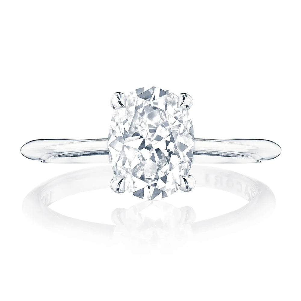 Tacori Founder's Collection Oval Cut Solitaire Diamond Engagement Ring for Couples