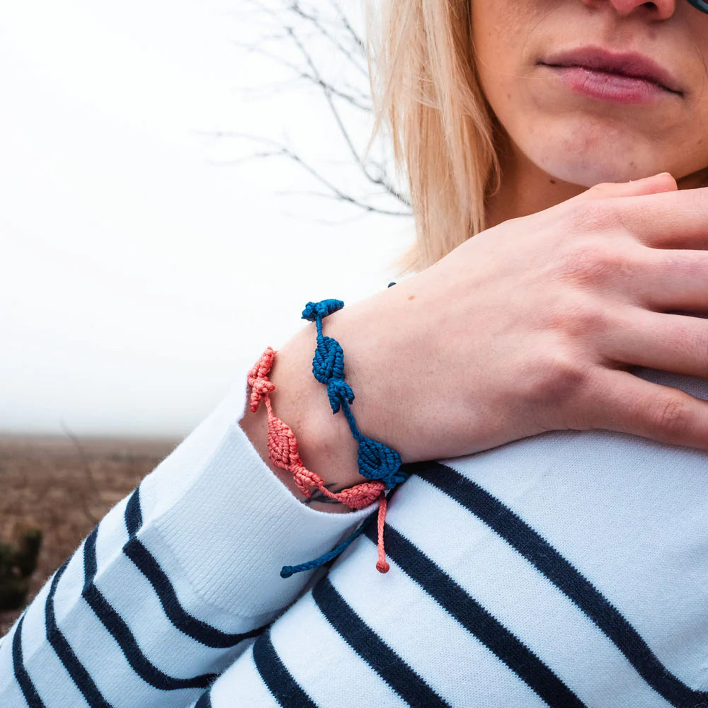 4Ocean Handmade 4 Fish Macrame Adjustable Waterproof Bracelet