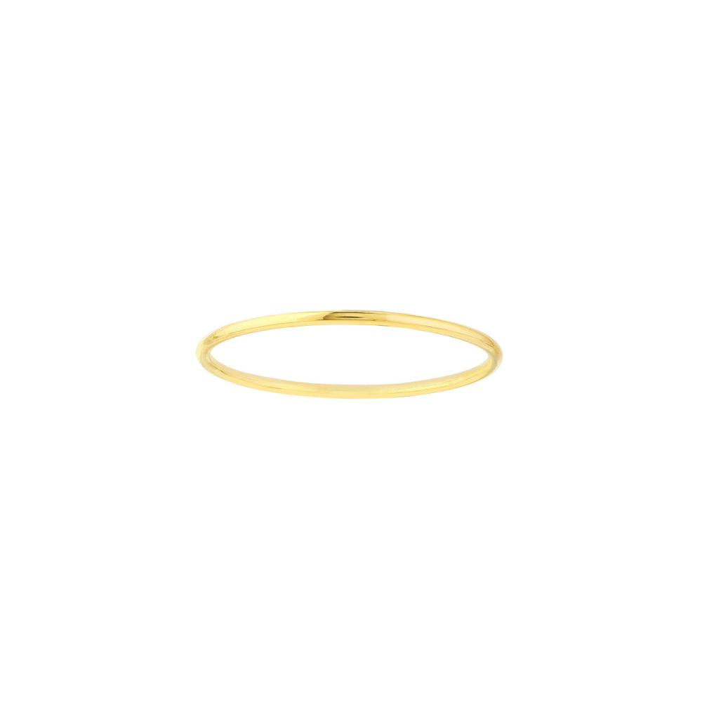 14K Gold Stackable Round Wire Ring for Women's Jewelry Collection