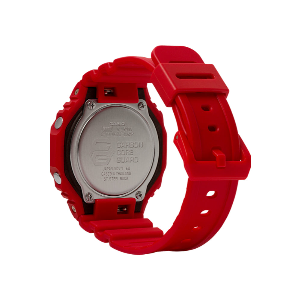 G-Shock GA-2100 Series Analog/Digital Watch, Vibrant Red Color