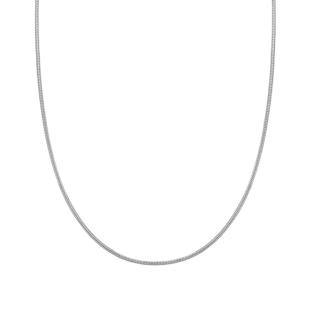 14kt White Gold 1.4mm Snake Style Chain in 18 and 20 Inches