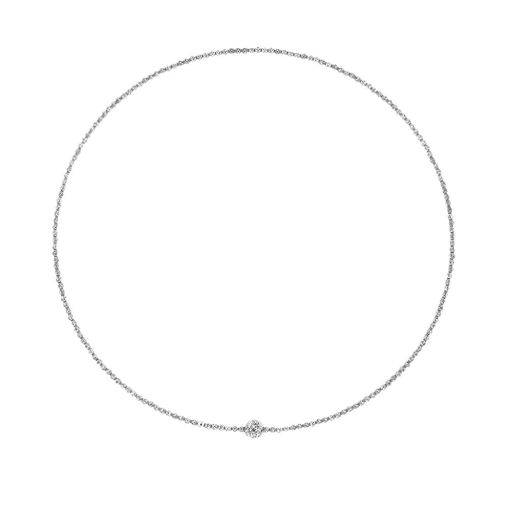 Platinum Luxury Born Halo Style Magnetic Closure Choker Necklace