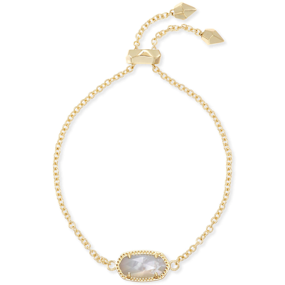 Kendra Scott Adjustable Elaina Chain Bracelet Crafted with Ivory Mother-of-Pearl for Women's Jewelry Collection