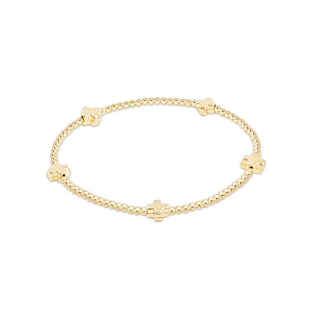 enewton Signature 6.25-inch Small 2mm Gold Pattern Bead Bracelet in Gold