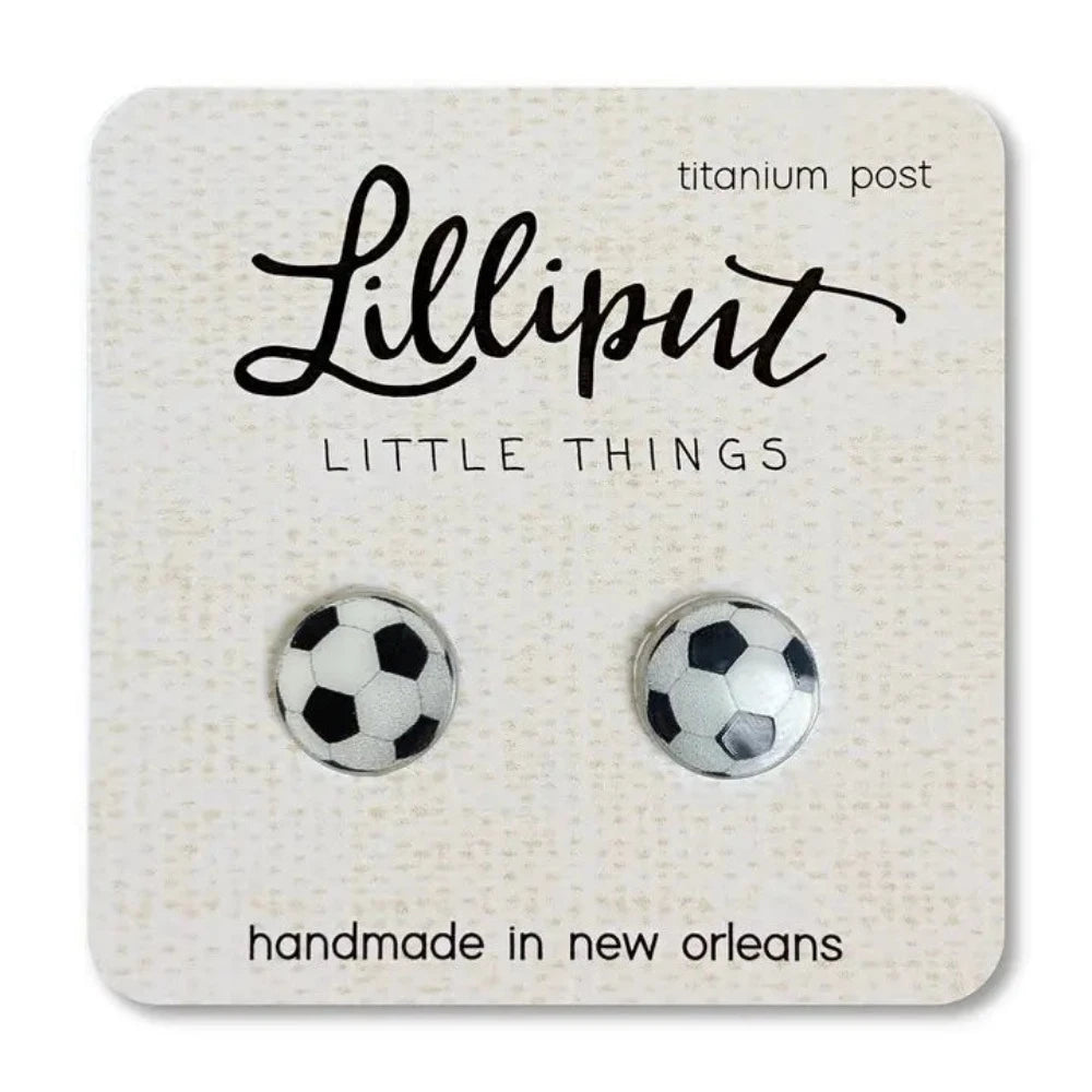 Adorable Lilliput Little Things Soccer Ball-Themed Earrings for Fashion Lovers