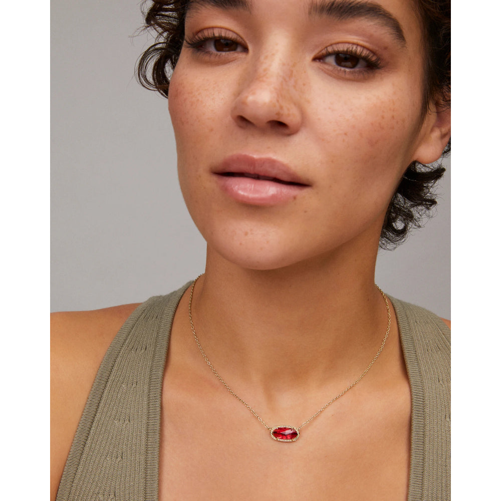 Kendra Scott Gold and Clear Berry Elisa Short Pendant Necklace - A Stunning Jewelry Piece