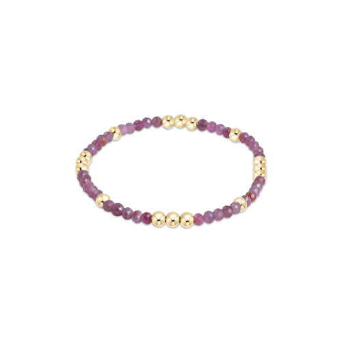 2024 Fall/Winter Ruby Gemstone Bead Bracelet - 6.25