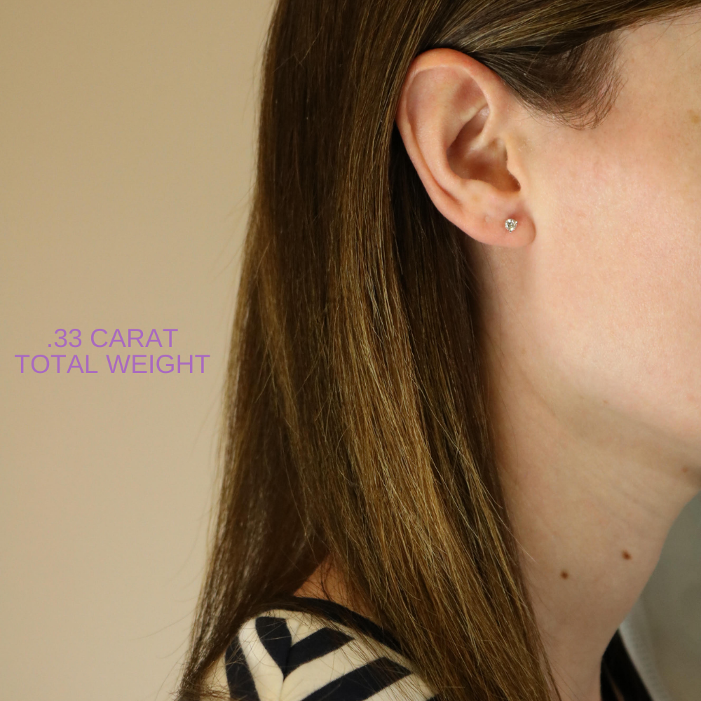 Exquisite 18k White Gold Diamond Stud Earrings with Exclusive Quality