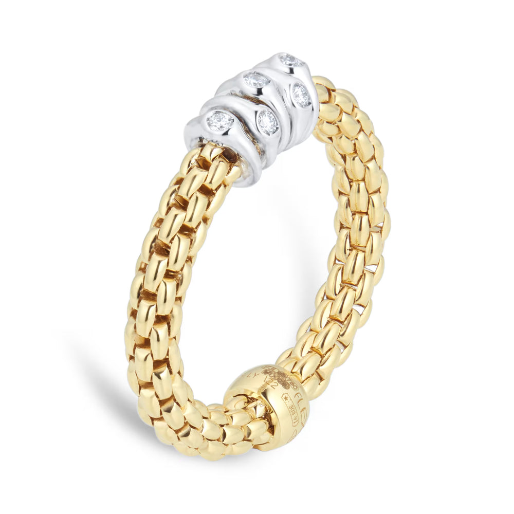 Fope Prima Collection 18k Gold Flex'it Diamond Ring - A Stunning Jewelry Piece