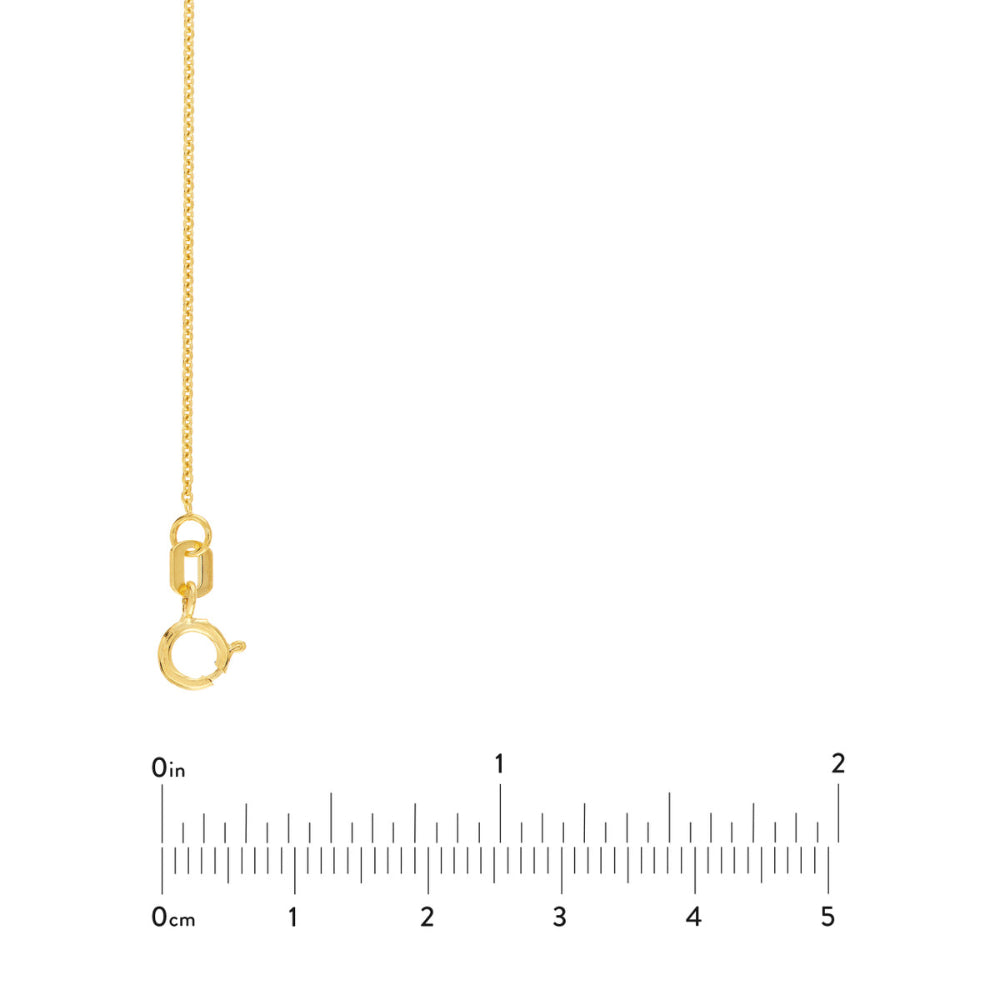 18-Inch 14k Yellow Gold Cable Chain Necklace for Custom Charms