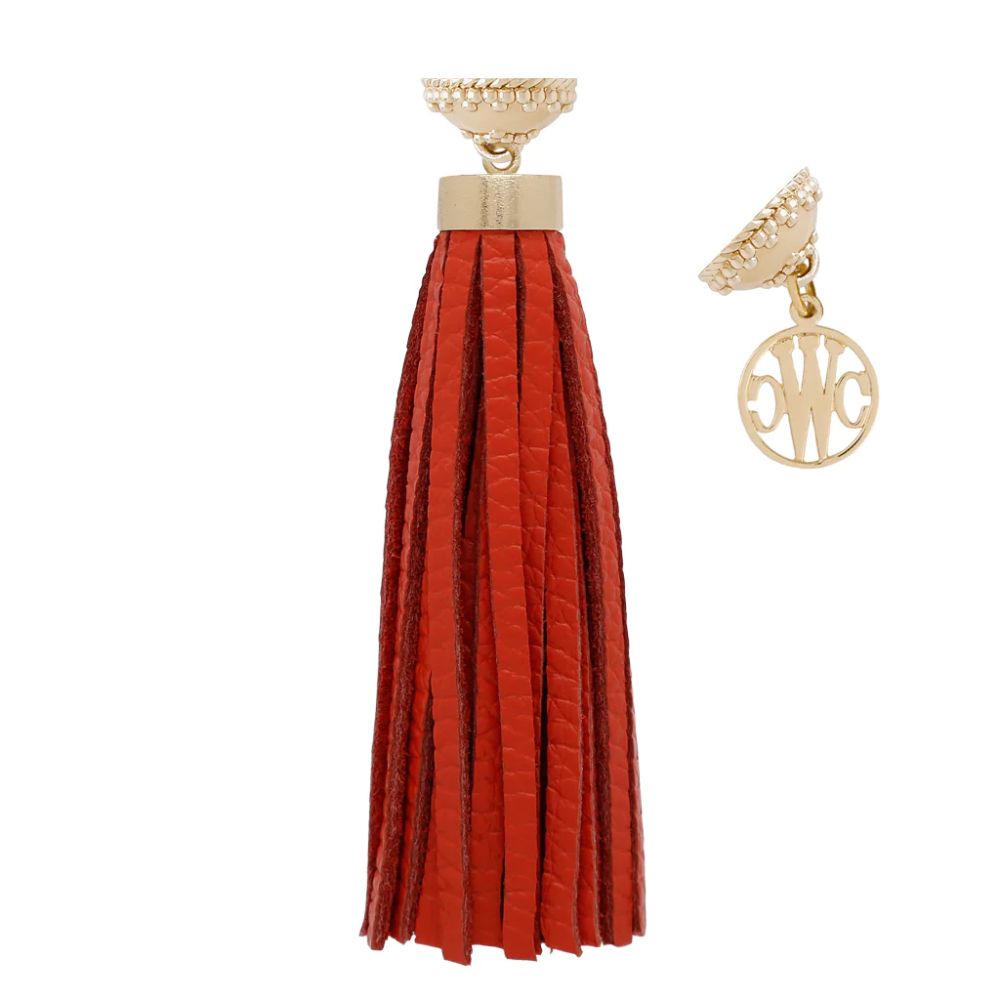 Stylish Clara Williams Baja Tangerine Interchangeable Tassel for Necklaces