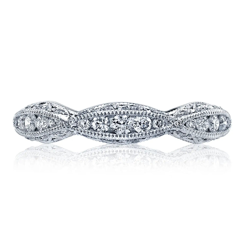 Tacori 18k Gold Classic Crescent Twisted Diamond Ring for Wedding Band