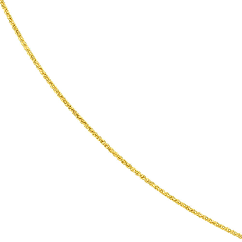 Adjustable Length 14k Gold Wheat Chain Necklace