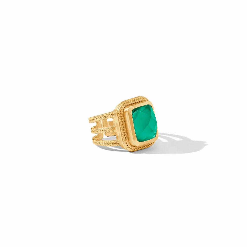 Julie Vos Adjustable Cheval Statement Ring with 24K Gold Plate