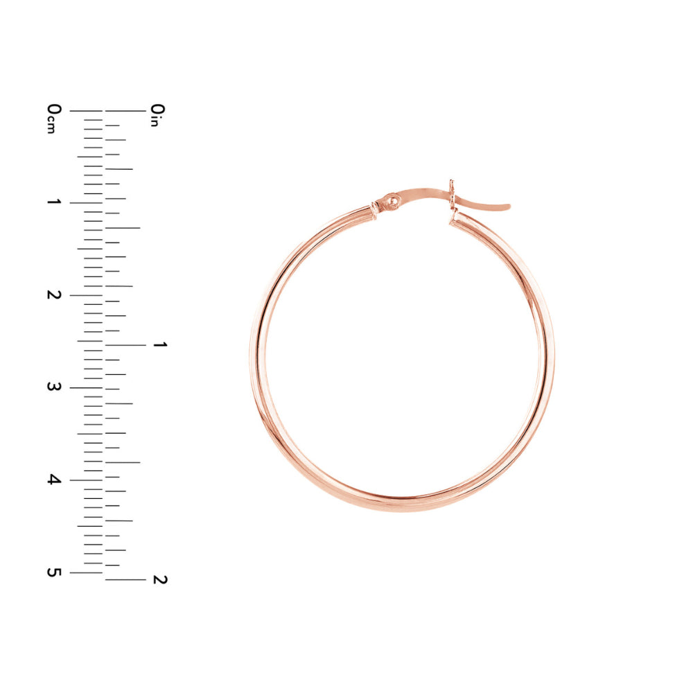 Stylish 14k Rose Gold Circular Hoop Earrings for Women's Jewelry Collection