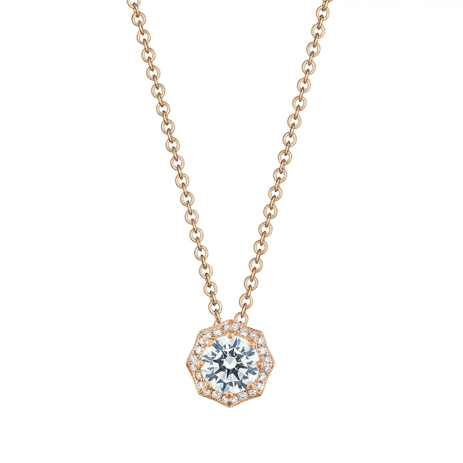 Tacori Art Deco Bloom Diamond Pendant Necklace with Spotlight Enhancers