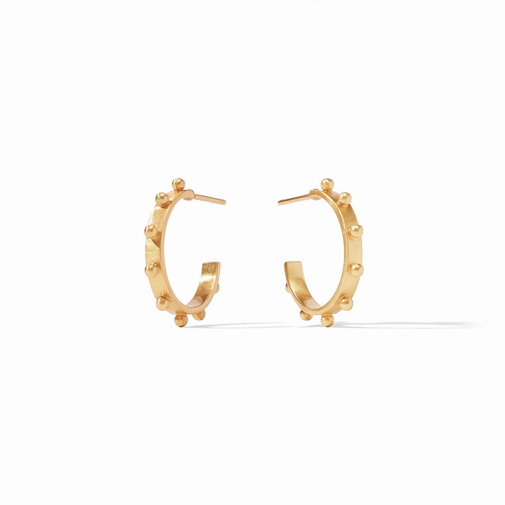 Julie Vos Gold Studded Soho Style Hoop Earrings