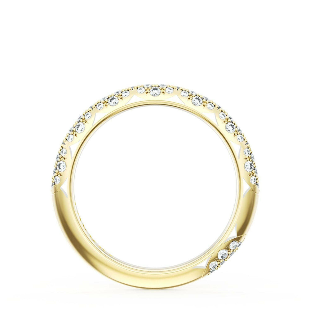 Tacori 18k Yellow Gold French Pavé Diamond Wedding Band from Founder's Collection
