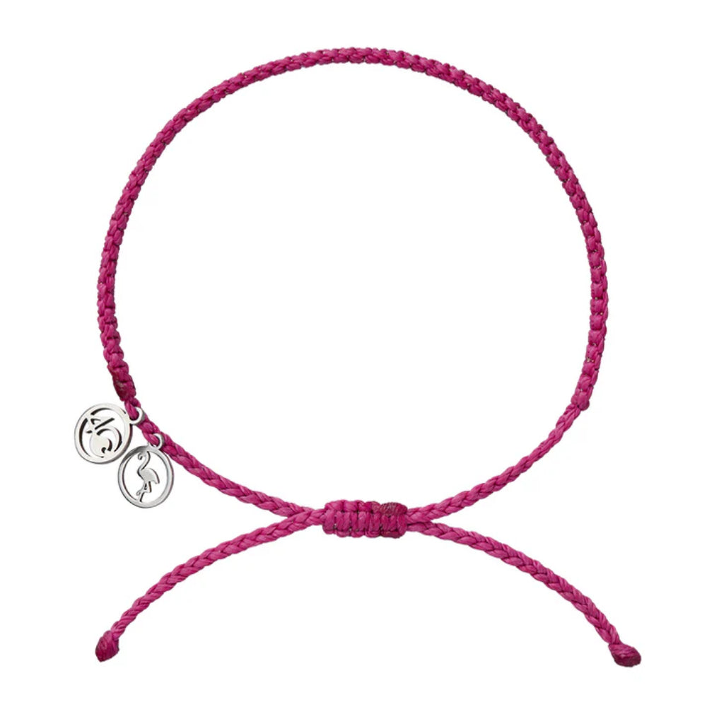 4Ocean Handmade Flamingo-themed Braided Plastic Bracelet for Both Genders