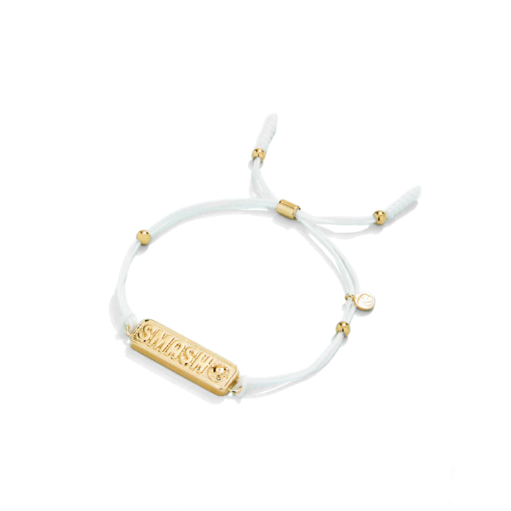 Spartina White Pickleball Shining Adjustable Slide Bracelet