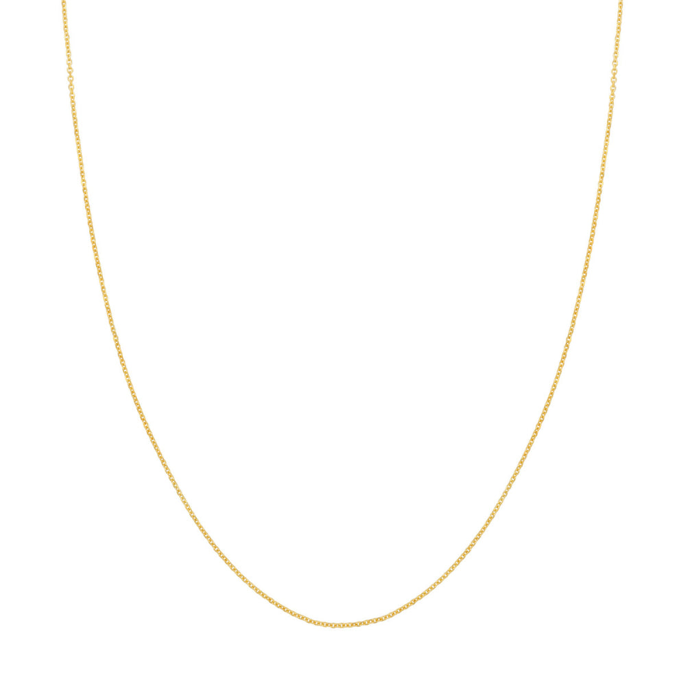 Exquisite 14k Gold Diamond-Cut Cable Chain for Luxury Jewelry Lovers