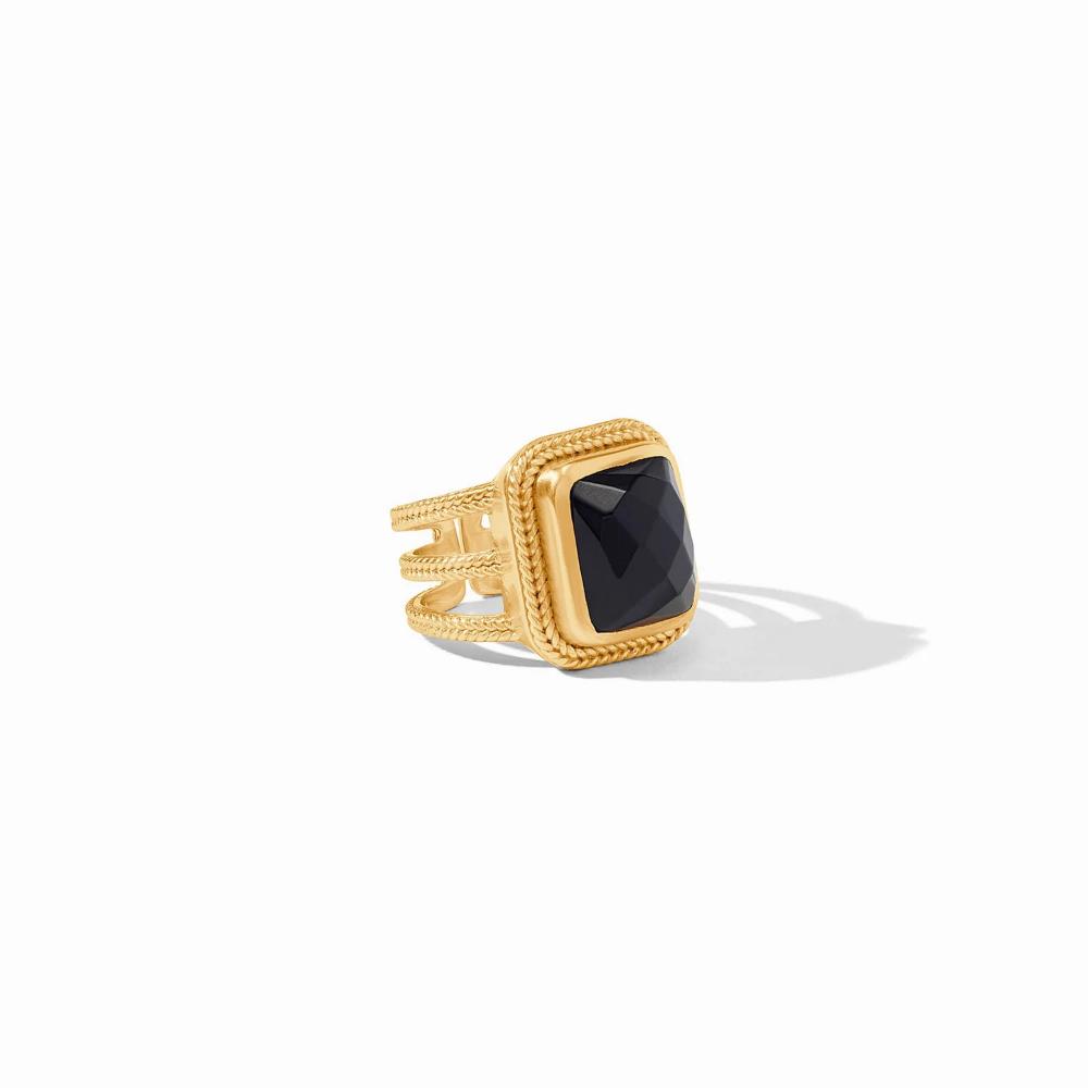 Julie Vos Adjustable Cheval Statement Ring with 24K Gold Plate