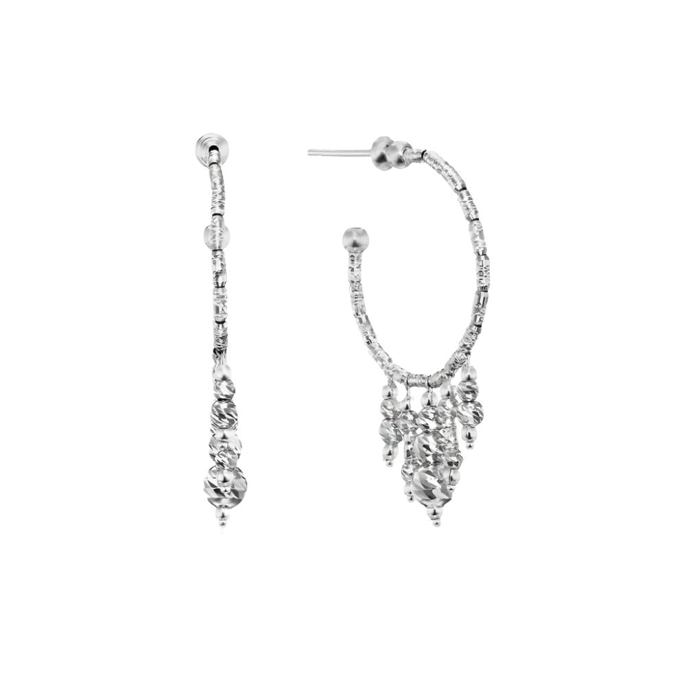 Stunning Platinum Astraea Style Hoop Earrings for Women