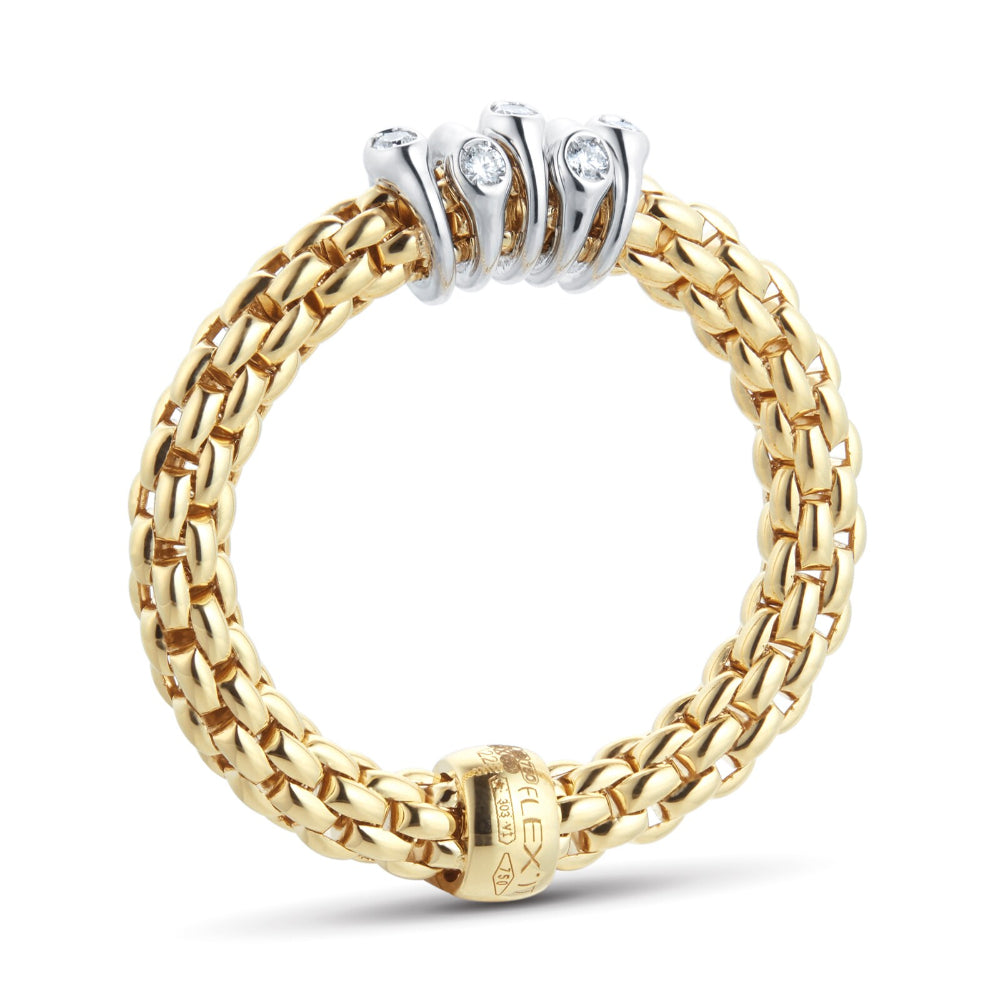 Fope Prima Collection 18k Gold Flex'it Diamond Ring - A Stunning Jewelry Piece