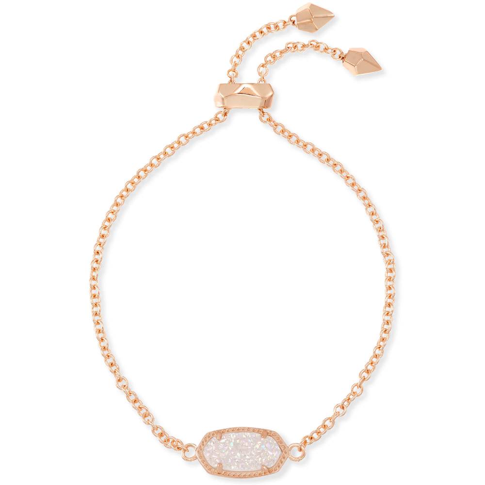 Kendra Scott Iridescent Drusy Elaina Adjustable Chain Bracelet for Everyday Sparkle
