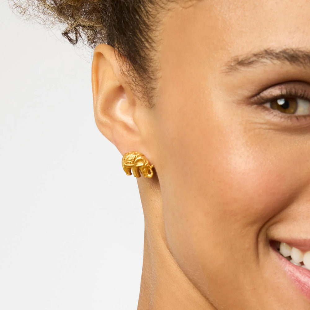 Julie Vos Exquisite Golden Elephant Stud Earrings
