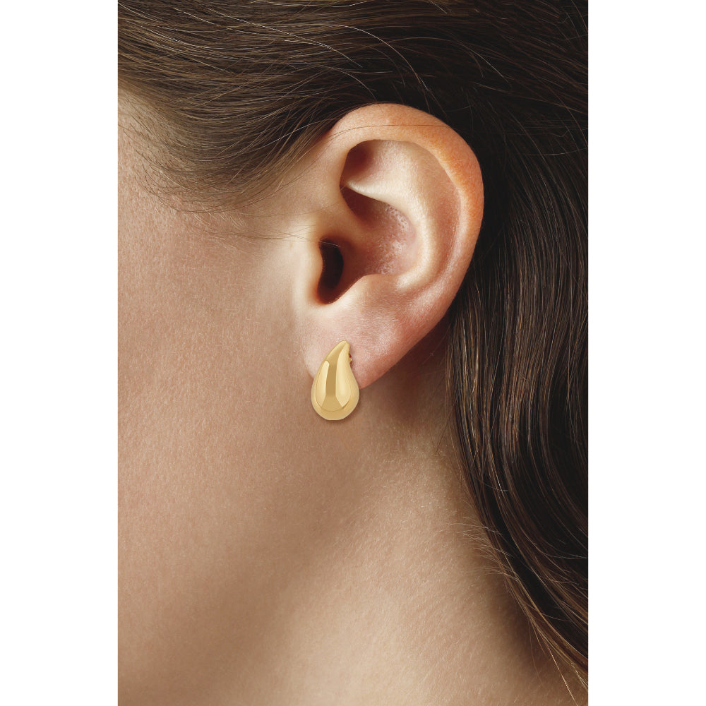 Exquisite 14k Gold Tiny Tear Drop Shaped Stud Earrings for Fashionable Wear