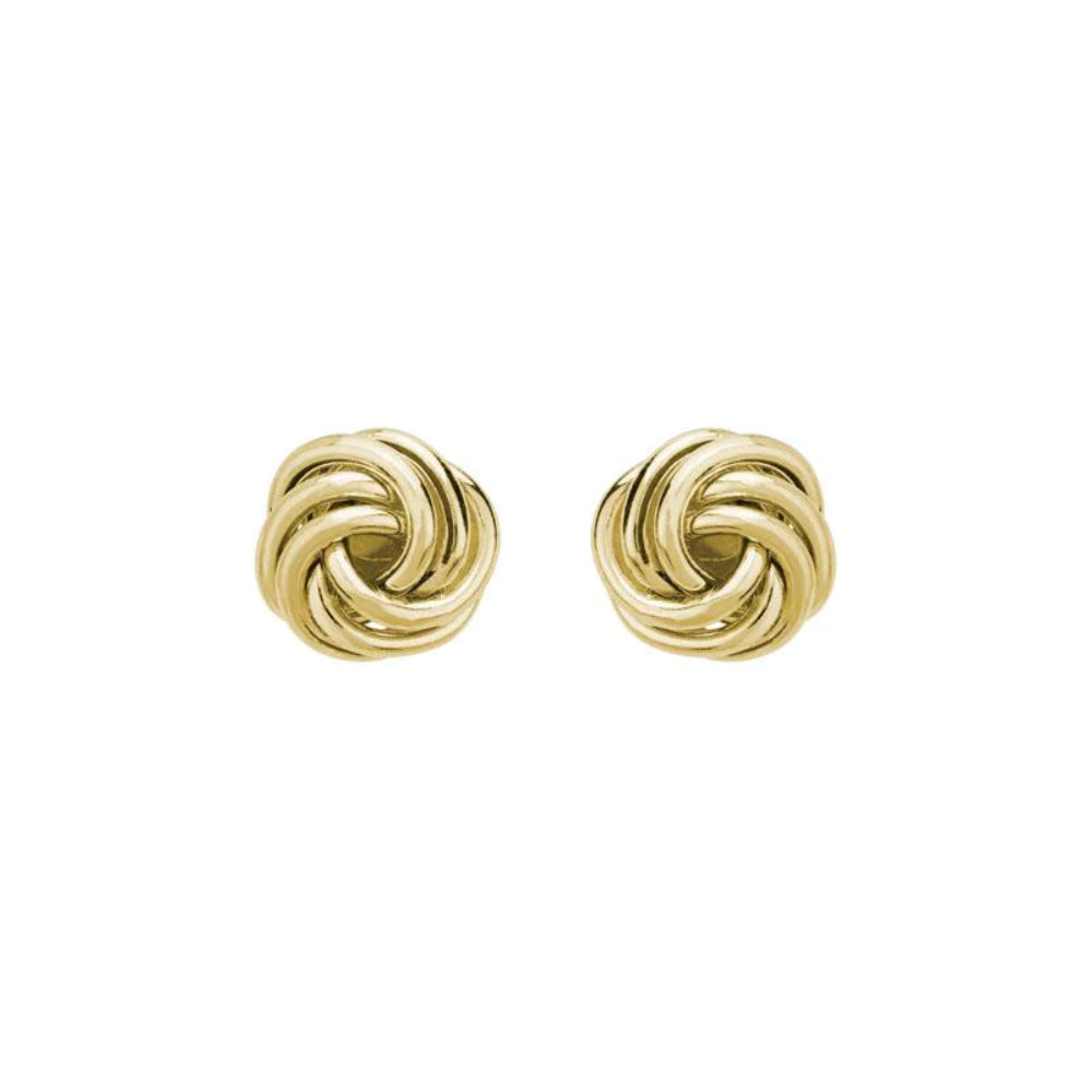 Exquisite 14k Gold Love Knot Stud Earrings for a Touch of Elegance