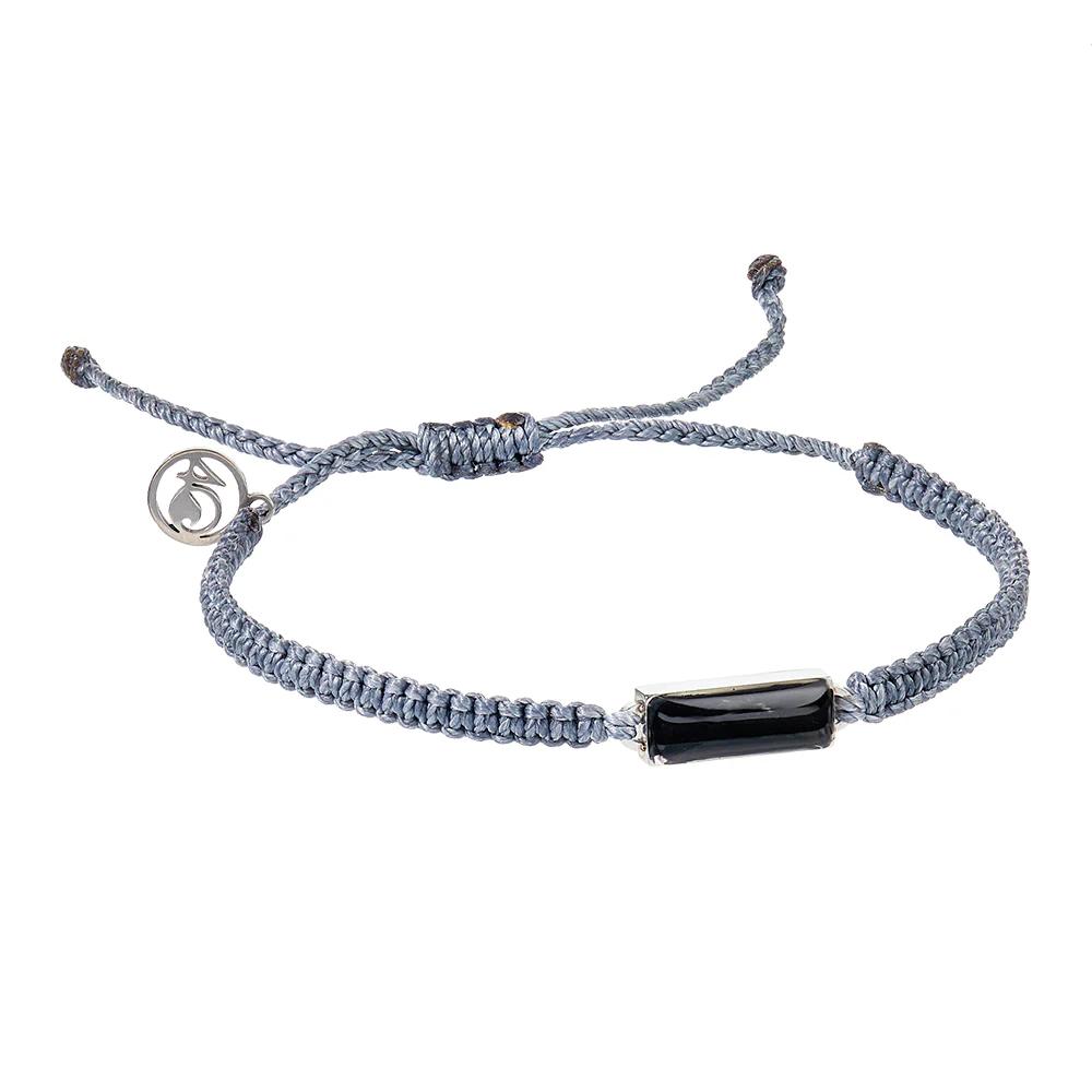 4ocean Charcoal/Gray Color Ghost Net Bracelet - A Handmade Ocean-Conscious Jewelry