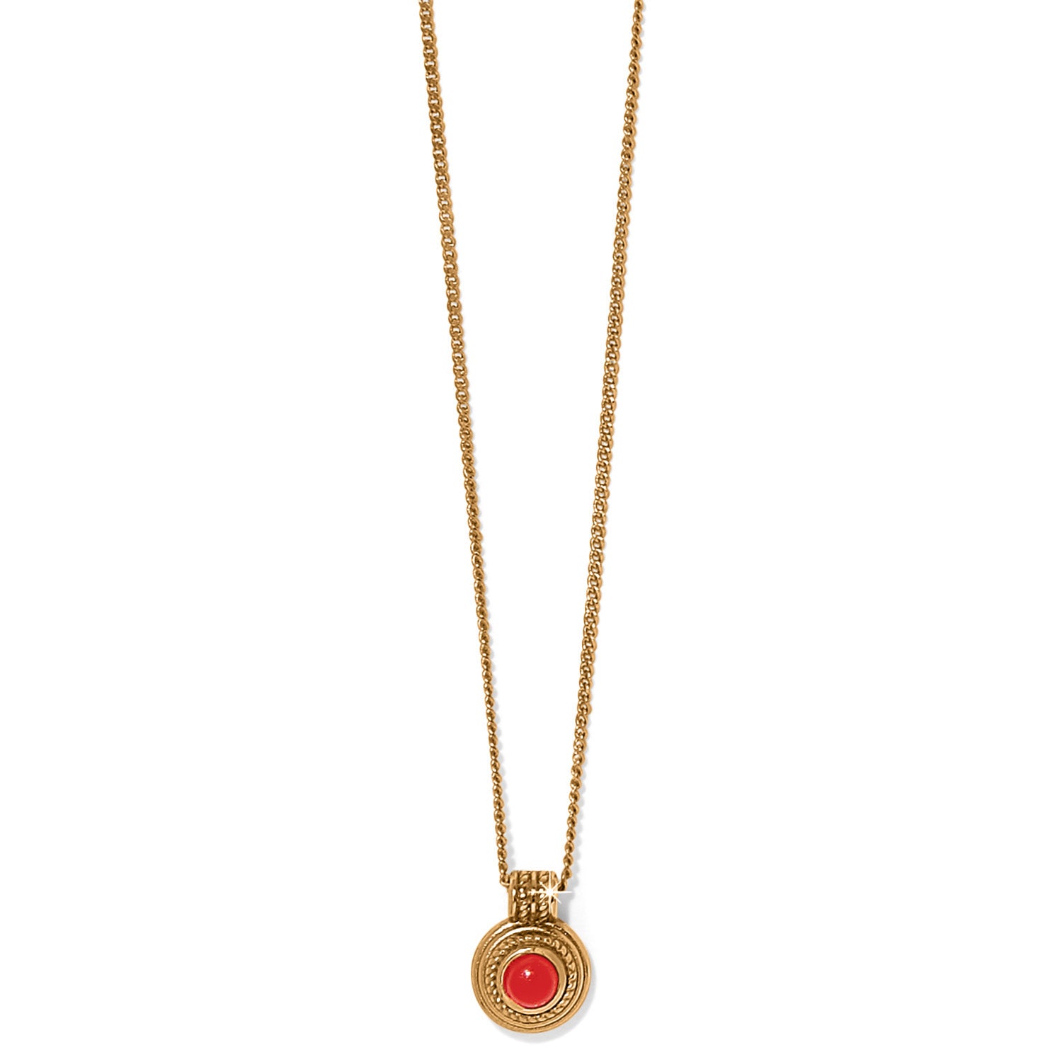 Exquisite Gold - Red Carnelian Petite Venetian Gems Brighton Necklace