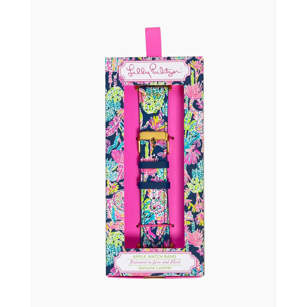 Stylish Lilly Pulitzer Genuine Leather Band for Apple Watch