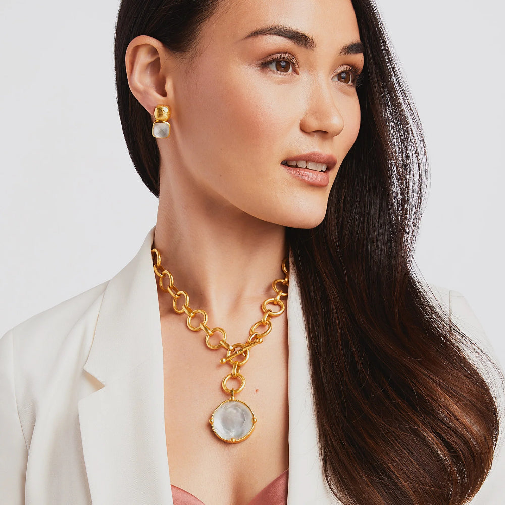 Julie Vos Shining Honeybee Statement Necklace with 24K Gold Plate
