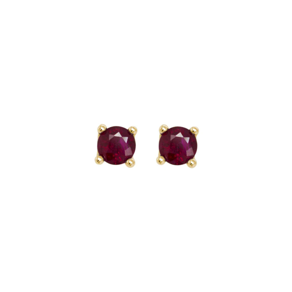 Exquisite 14k Gold Gemstone Stud Earrings for Adornment