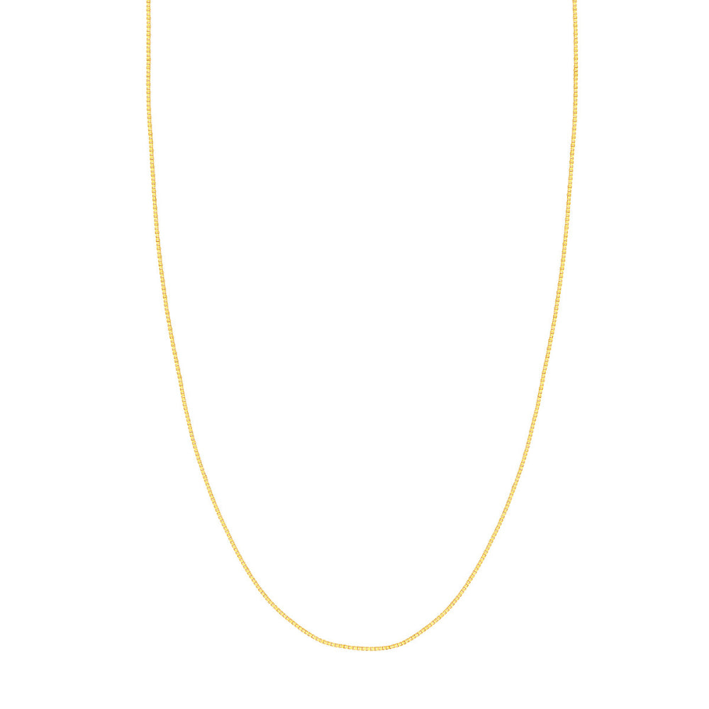 0.96mm Wide 14k Gold Classic Box Chain for a Sleek Look