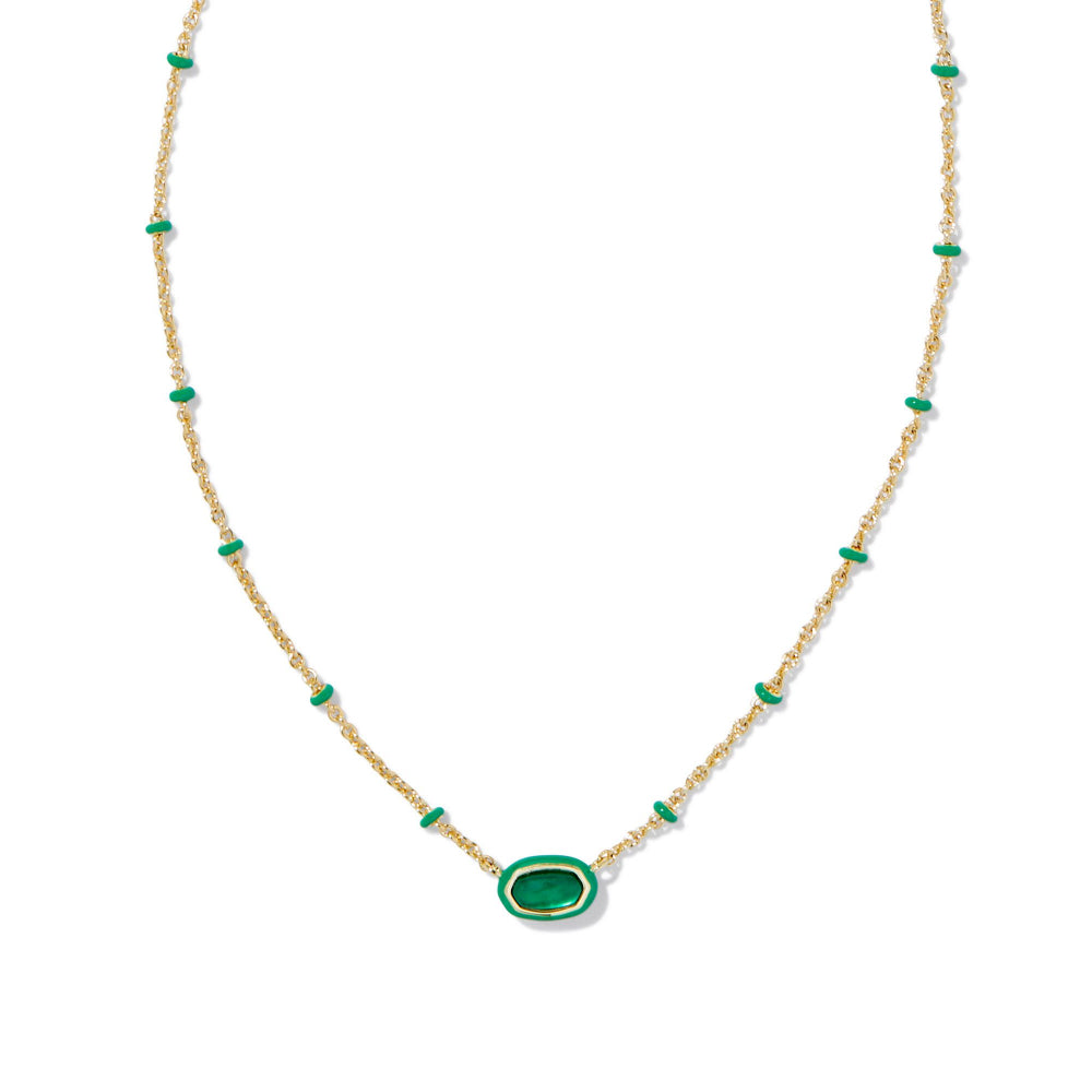 Kendra Scott Adorable Mini Elisa Enamel Frame Short Pendant Necklace