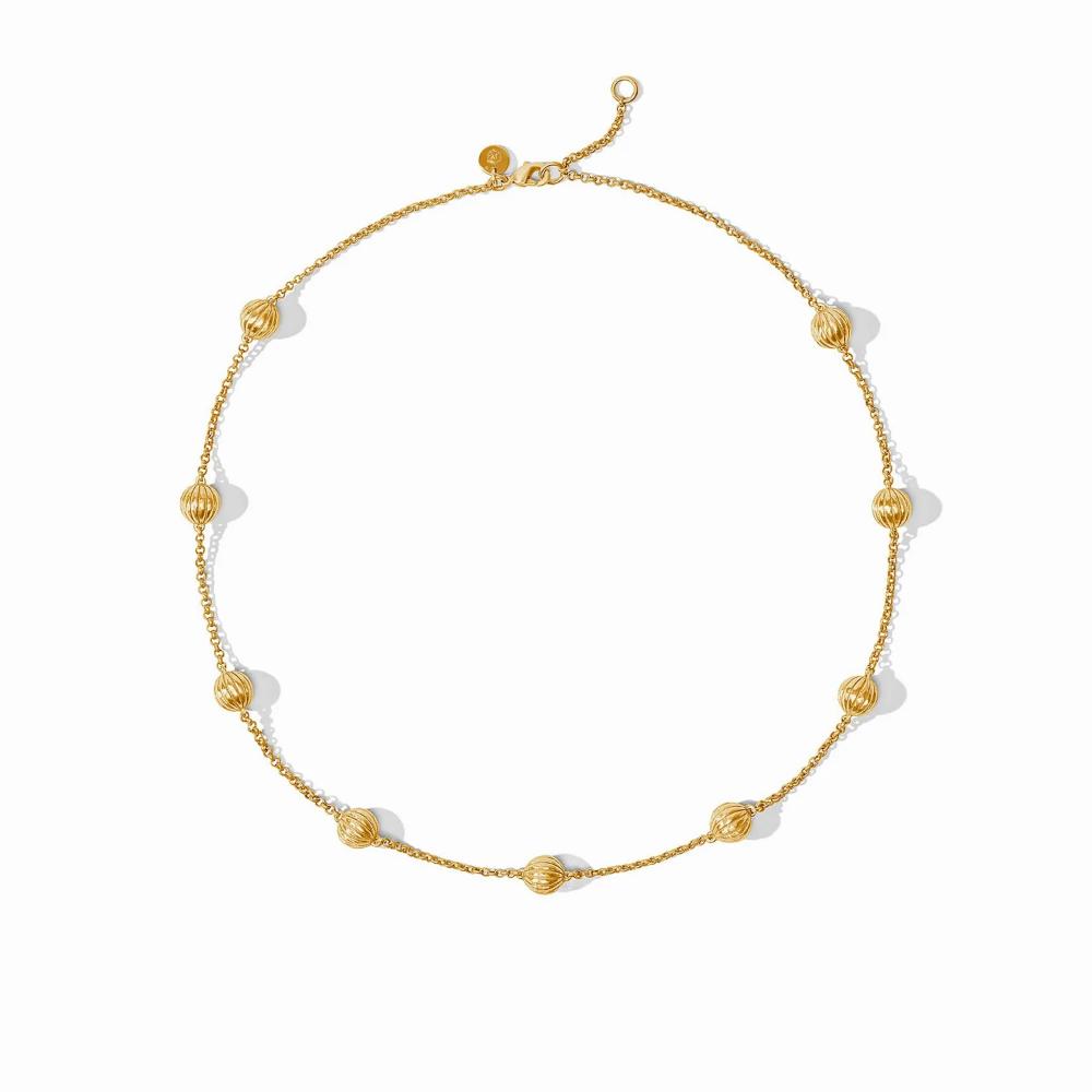 Julie Vos Delicate Cirque Station Style Gold-Plated Necklace for Women
