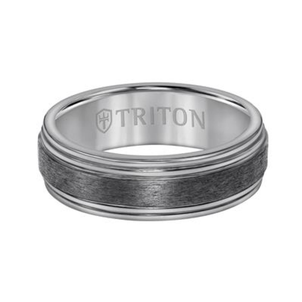7mm Tantalum Wedding Band with Brushed Finish by Frederick Goldman