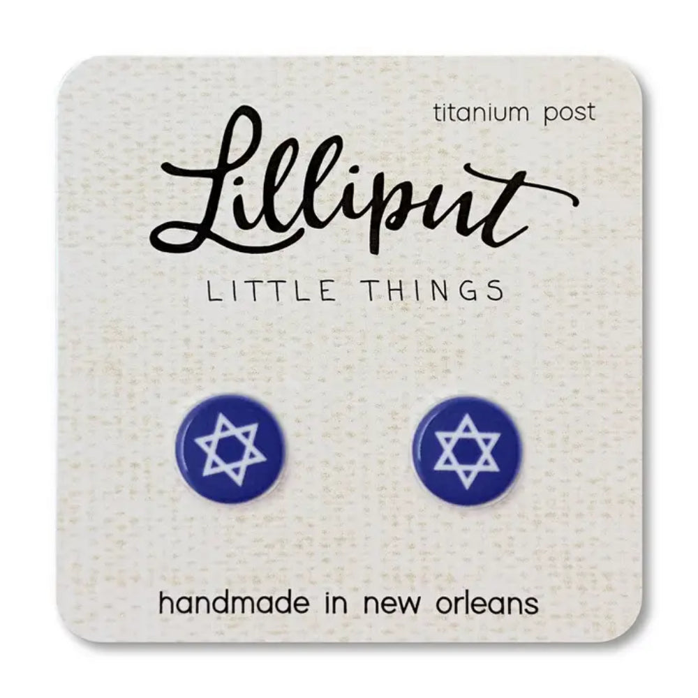 Lilliput Little Things Novelty Star of David Earrings for All-Day Wear