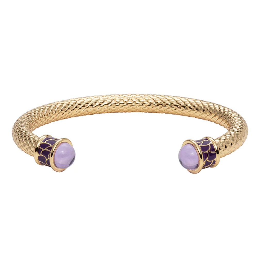 Halcyon Days Exquisite 18ct Gold - Plated Salamander Torque Bangle