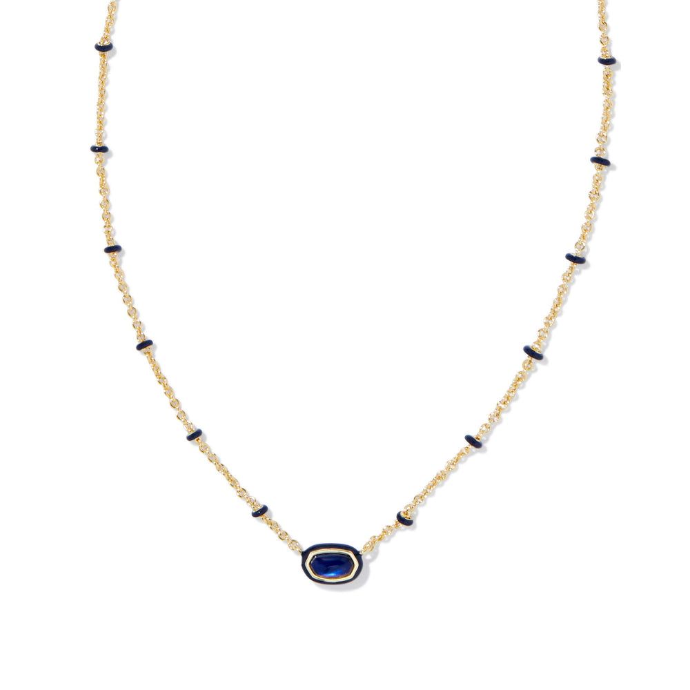 Kendra Scott Adorable Mini Elisa Enamel Frame Short Pendant Necklace