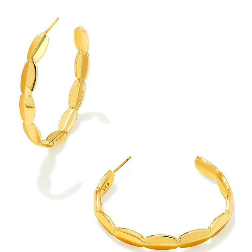 Kendra Scott Polished Metal Brooke Hoop Earrings for Daily Styling