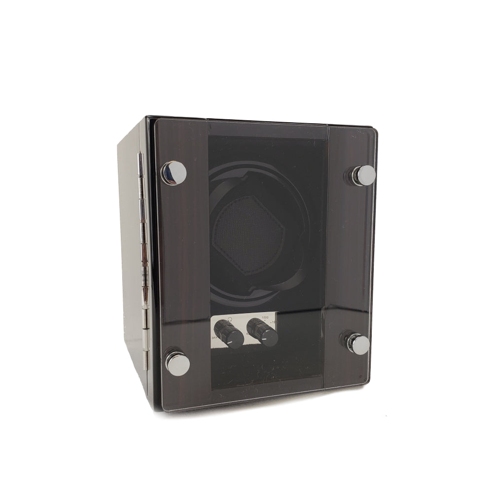 Single Capacity Glass Top Watch Winder for Timepieces