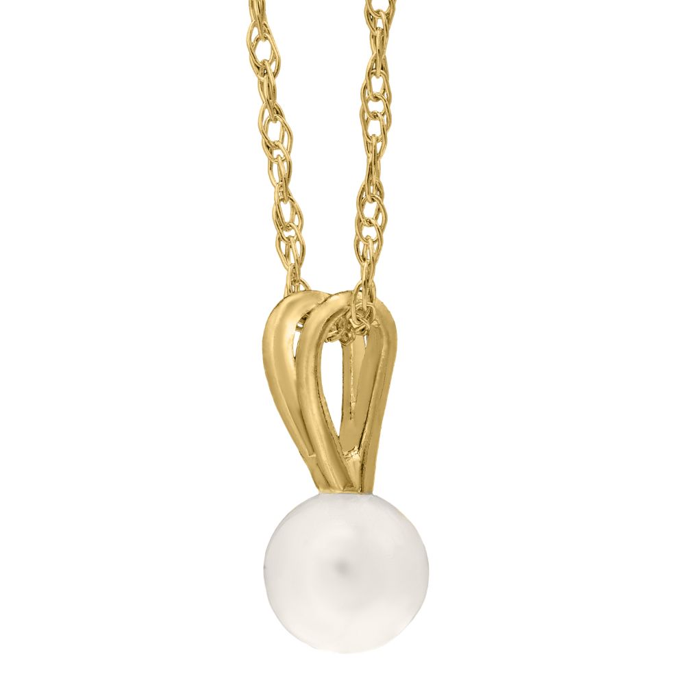 14k Gold Fine Jewelry Children's Pearl Necklace for Little Ones